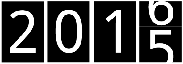 het jaartal 2015 verspringt naar 2016