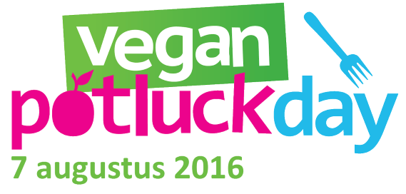 banner van de Vegan potluck day op 7 augustus 2016