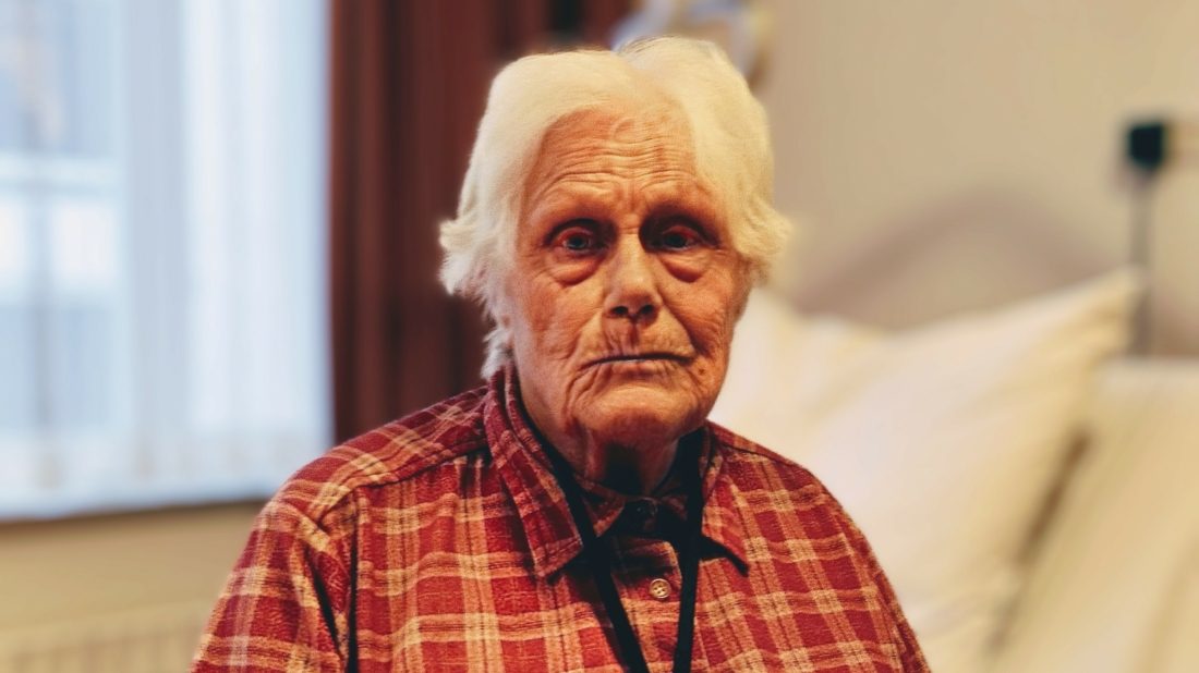 Mevrouw Mensink in de Sint-Janskliniek in Haarlem