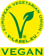 V-label vegan logo van het keurmerk V-label vegan