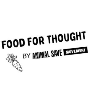 logo van Animal Save Movement met tekst 'Food for thought'