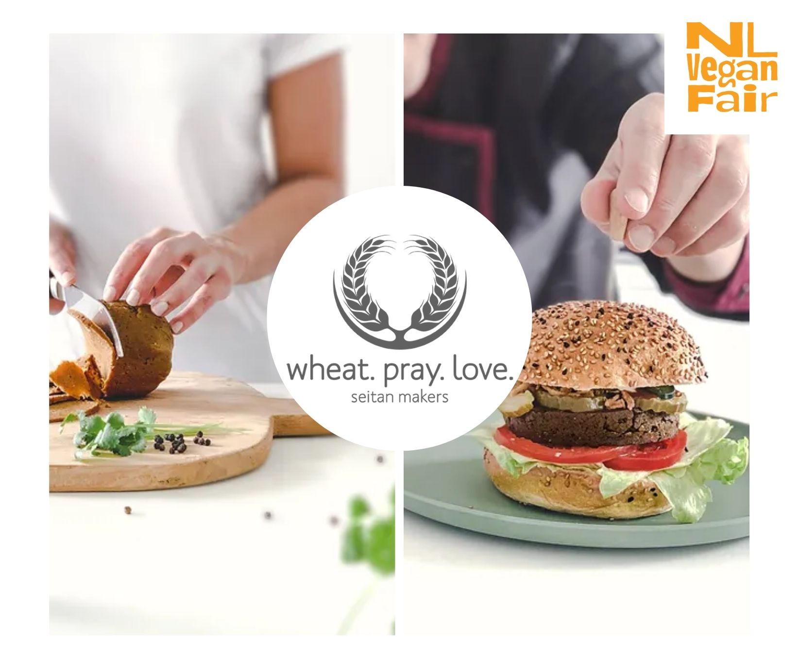 Wheat.Pray.Love een burger met groente en seitan van wheat.pray.love - seitan makers