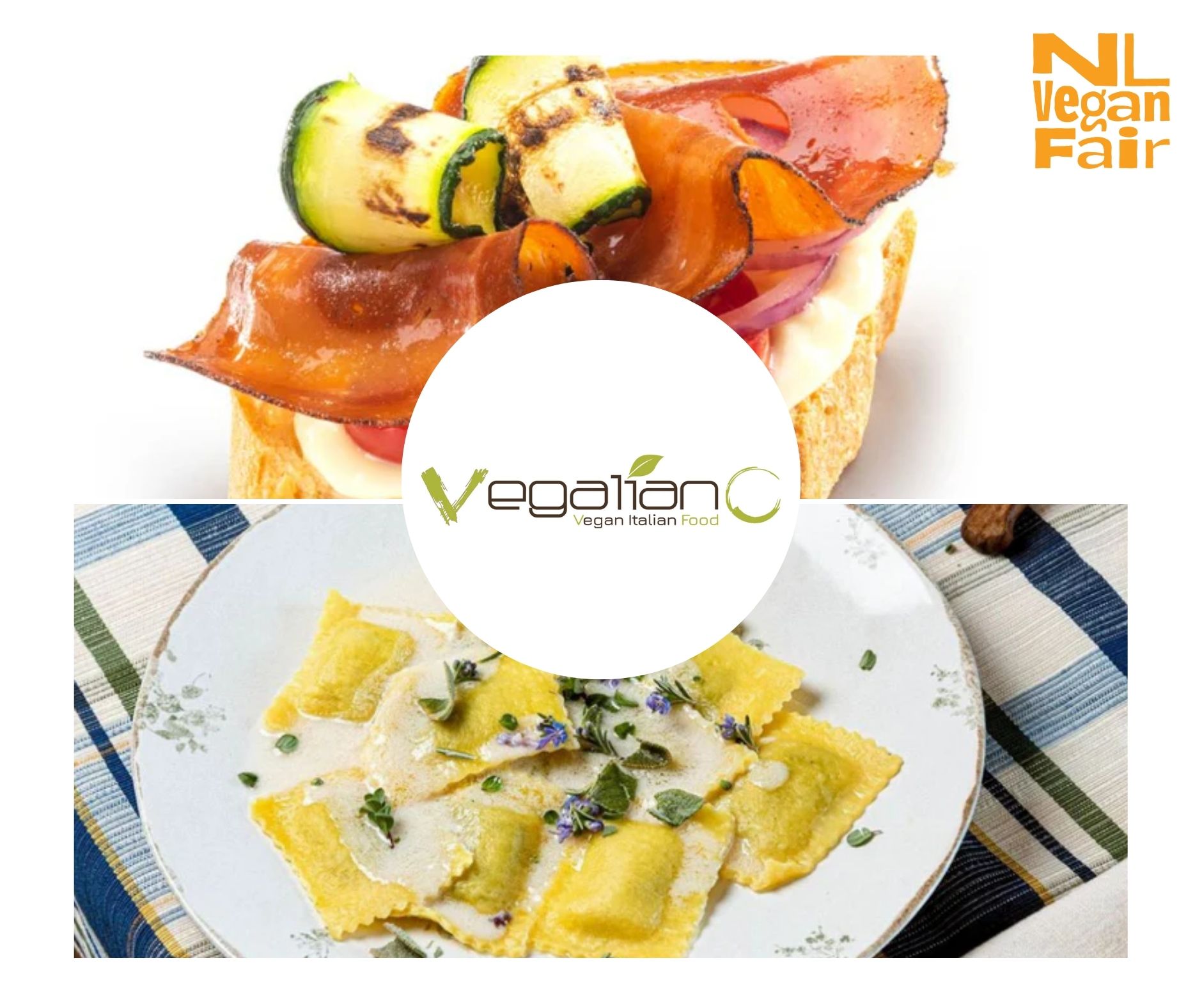 36 Vegalian Twee gerechten van Vegalian, Italian Food